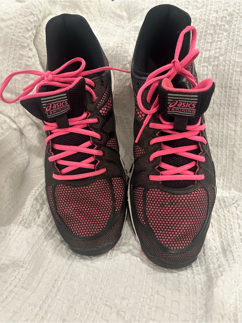 ASICS Black and Pink Women's Athletic Sneakers